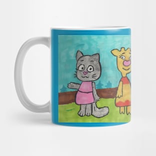 Cartoons Calves and Kitten Mug